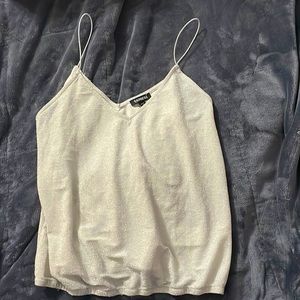 Express tank top silver sparkle